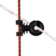 Isolatorer for fjærstålstolper, 10 stykker, for sikker elektrifisering.