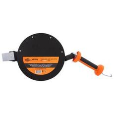 Hvitt tau med tilbakespoling, 15 meter langt, perfekt for hage og bygg.