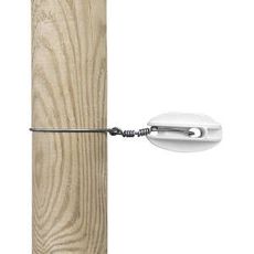 Hvite hjørneisolatorer, 5 pack, perfekt for elektriske gjerder.