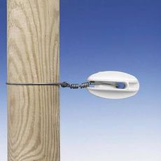 Hvite hjørneisolatorer, pakke med 100 for sikkerhetsgjerder.