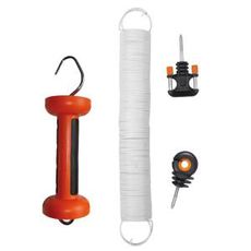 Hvit fjærport, ideell for gårdsbruk og innhegninger.