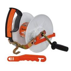 Spole med utveksling for enkel håndtering av 500m elektrisk ledning.