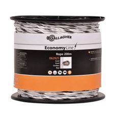 PowerLine øko rep i hvitt, 200 m, perfekt for miljøvennlig gjerdehåndtering.