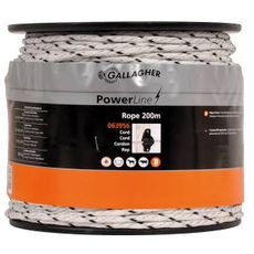 PowerLine rep i hvitt, ideelt for gjerder, 200 meter lengde for holdbarhet.