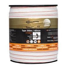 TurboStar bånd i 40 mm bredde og 350 m lengde, ideelt for høyytelsesgjerde.