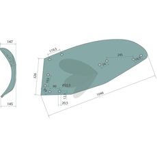 Venstre veltefjøl fra Kverneland, perfekt for effektiv pløyeytelse.