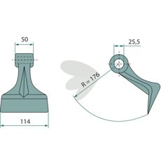 Hammarslå Jx136378, robust og pålitelig, perfekt for ulike jord- og konstruksjonsarbeider.