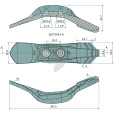 Skjær 101302112 for effektiv skjæring og arbeid med traktorer.