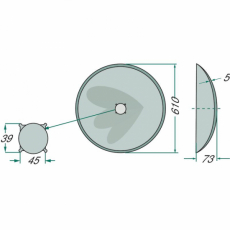 Skive glatt Ø610x5mm