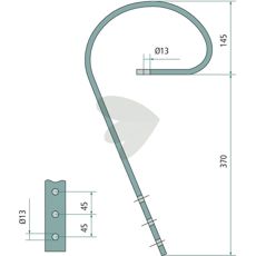 Dragbjelke med pinner for effektiv jordbearbeiding og planting.