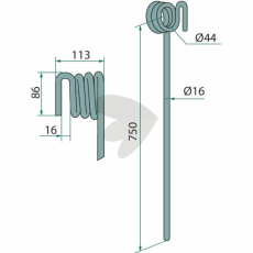 Etterharvpigg Kverneland - A1358973