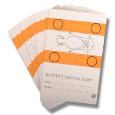 Bovivet indikatorpapir for dyreovervåking, 25 ark i hver pakke.