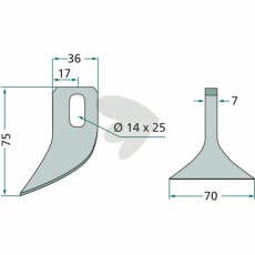 Hammerslag 7/70mm, hull 14x25mm