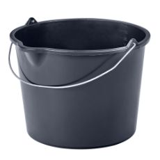 Økonomisk plasthink på 12 liter, ideell for håndverk og hagearbeid.