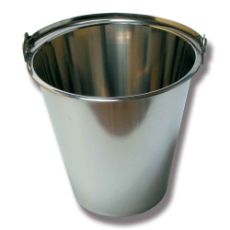 Rustfri kalvehink på 7 liter, holdbar og lett å rengjøre for kalver.