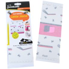 Fluefellen Mansjetten, 11 x 3 cm, et effektivt verktøy for å fange fluer med 12 ark per pakke.