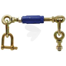 Kraftig spennkjede som garanterer sikkerhet ved lasting og transport av materiale.