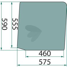 Ruten til døren som gir beskyttelse og sikt for føreren.