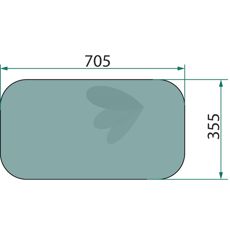 Bakrute for traktorer, gir god sikt og beskyttelse mot vær og vind.