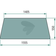 Fast frontrute for førerhus, beskytter sjåføren fra vær og vind.