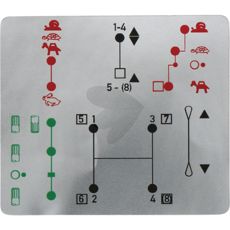 LGF dekal med kretsskjema, nødvendig for vedlikehold og feilsøking av elektriske systemer.