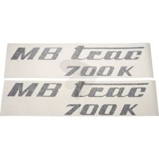 Dekalsett for MB Trac 700 K, svart, venstre og høyre side.