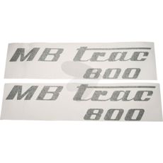 Olivengrønn dekalsett for MB Trac 800, venstre og høyre.