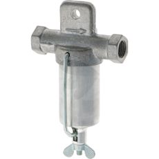 Drivstoffilter med skrudde tilkoblinger, renser drivstoff effektivt.