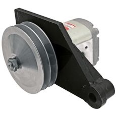 Hydraulikkpumpe komplett med holder og remskive for kraftfull hydraulikkløsning.
