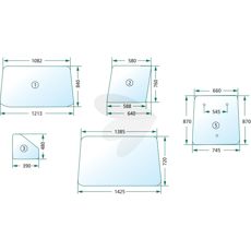 Tonet fast frontrute som gir beskyttelse og stil til traktoren.