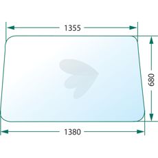Klar frontrute som kan åpnes, perfekt for traktorer og landbruksmaskiner.