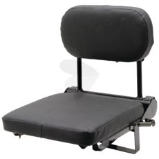 Brunt passasjersete, designet for komfort i tøffe miljøer.