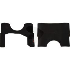 Todelt svart velourmatte, tilpasset for kjøretøy og forbedret komfort.