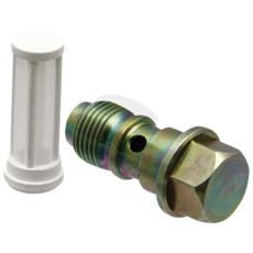 Banjobolt med integrert filter, sikrer smidig og ren oljeavledning.