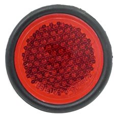 Refleks Ø 65 mm med beskyttelsesring for økt synlighet og sikkerhet.