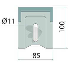 Avskraper - 960279, ideell for å fjerne skrot fra maskindeler.