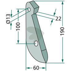 Såskjær for Amazone og andre maskiner, designet for presis såsetting.