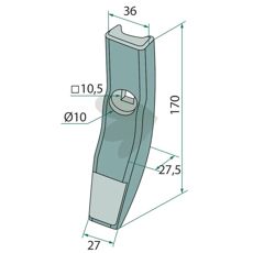 Spiss 207053, konstruert for holdbarhet og effektivitet ved jordbearbeiding.