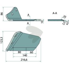 Venstre vingeskjær 475001, spesialdesignet for å effektivisere arbeidet.
