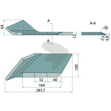 Venstre vingeskjær 33710019, designet for holdbarhet og effektivitet.