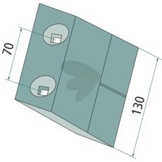 Kort skjærkniv venstre, pålitelig og effektiv for små områder.