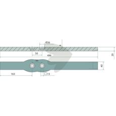 Spiss med bredde 40 mm, høykvalitetsdel for effektiv jordbearbeiding.