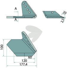 Vingeskjær høyre 00311181, høy kvalitet som sikrer komfortabel og effektiv bruk.