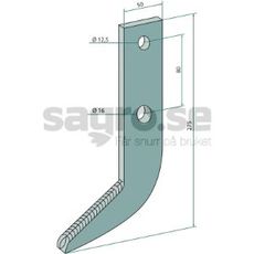 Freskrok med widiaplate, 180x16x10, ideell for tungt arbeid innen landbruk.