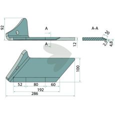 Venstre vingeskjær 9104.50.023.0, for effektiv og holdbar skjæring.