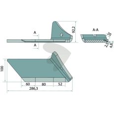 Høyre vingeskjær 9104.50.024.0, designet for å maksimere arbeidskapasitet.