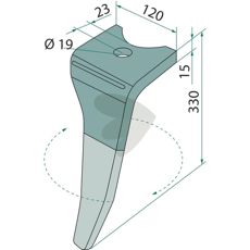 Kort rotorharvtann, perfekt for presisjonsbearbeiding av jord.