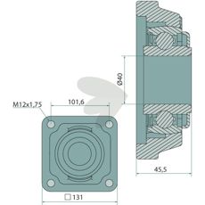 Flenslager Ce066 brukt for stabilisering i ulike maskiner.