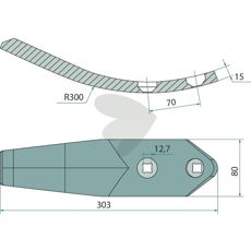C-Mix 3 skjær 80 mm, perfekt tilpasset for bruk med BBG/Amazone utstyr.