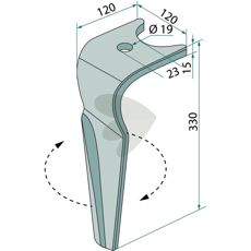 Rotorharvtenn for Amazone og lignende modeller, artikkelnummer 962337.